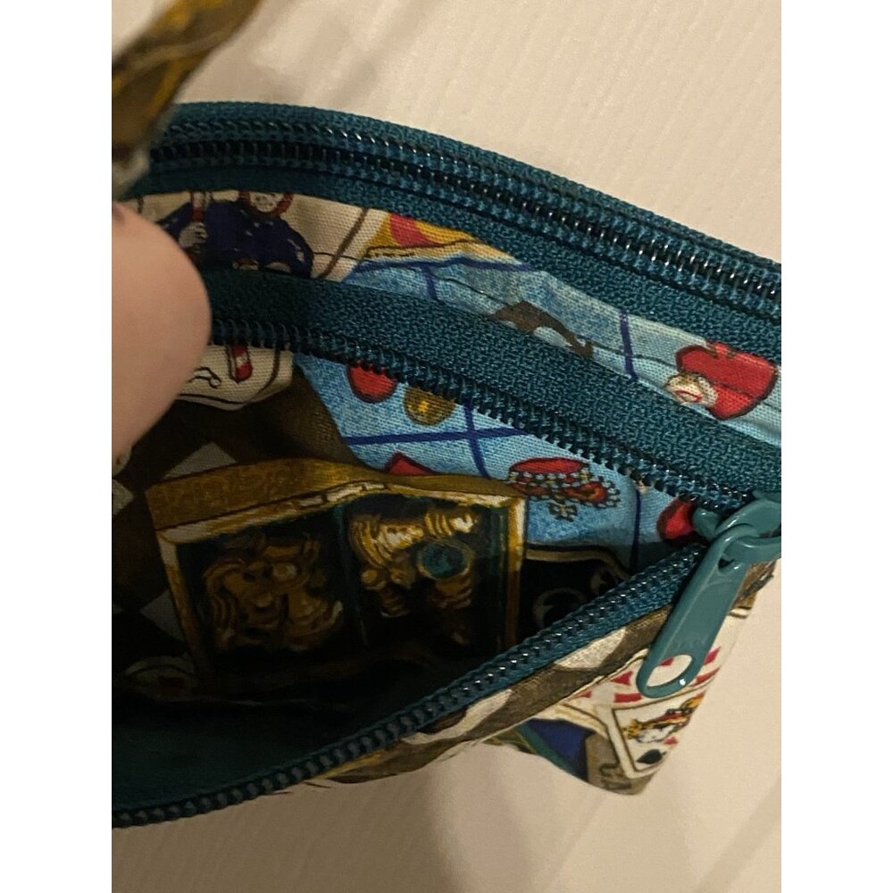 Val in Stitches Fabric Crossbody Purse Small 6x4.5 Card Games Handmade in USA - Picture 6 of 12